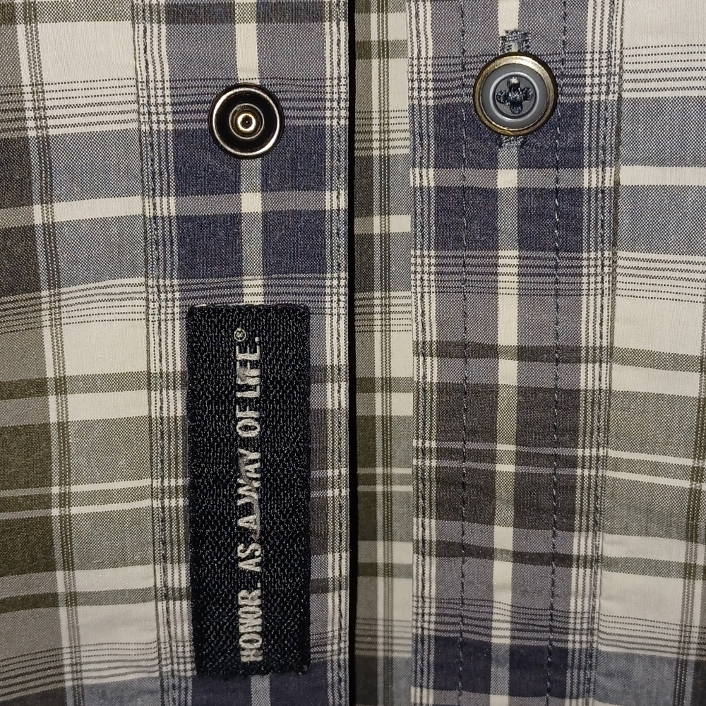 Black Hawk Warrior Wear Men's Plaid Vented Shirt  Size L Snap Buttons - Picture 3 of 11